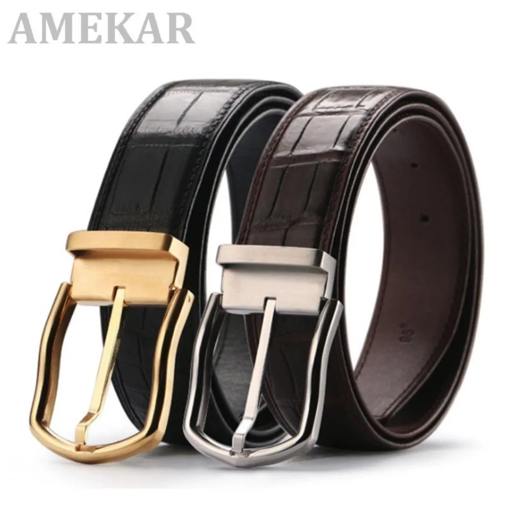 AMEKAR Brand Real Crocodile Belts For Men Alligator Genuine Leather Luxury Brand Strap Male Buckle Belt Vintage For Jeans
AMEKAR Brand Real Crocodile Belts For Men Alligator Genuine Leather Luxury Brand Strap Male Buckle Belt Vintage For Jeans