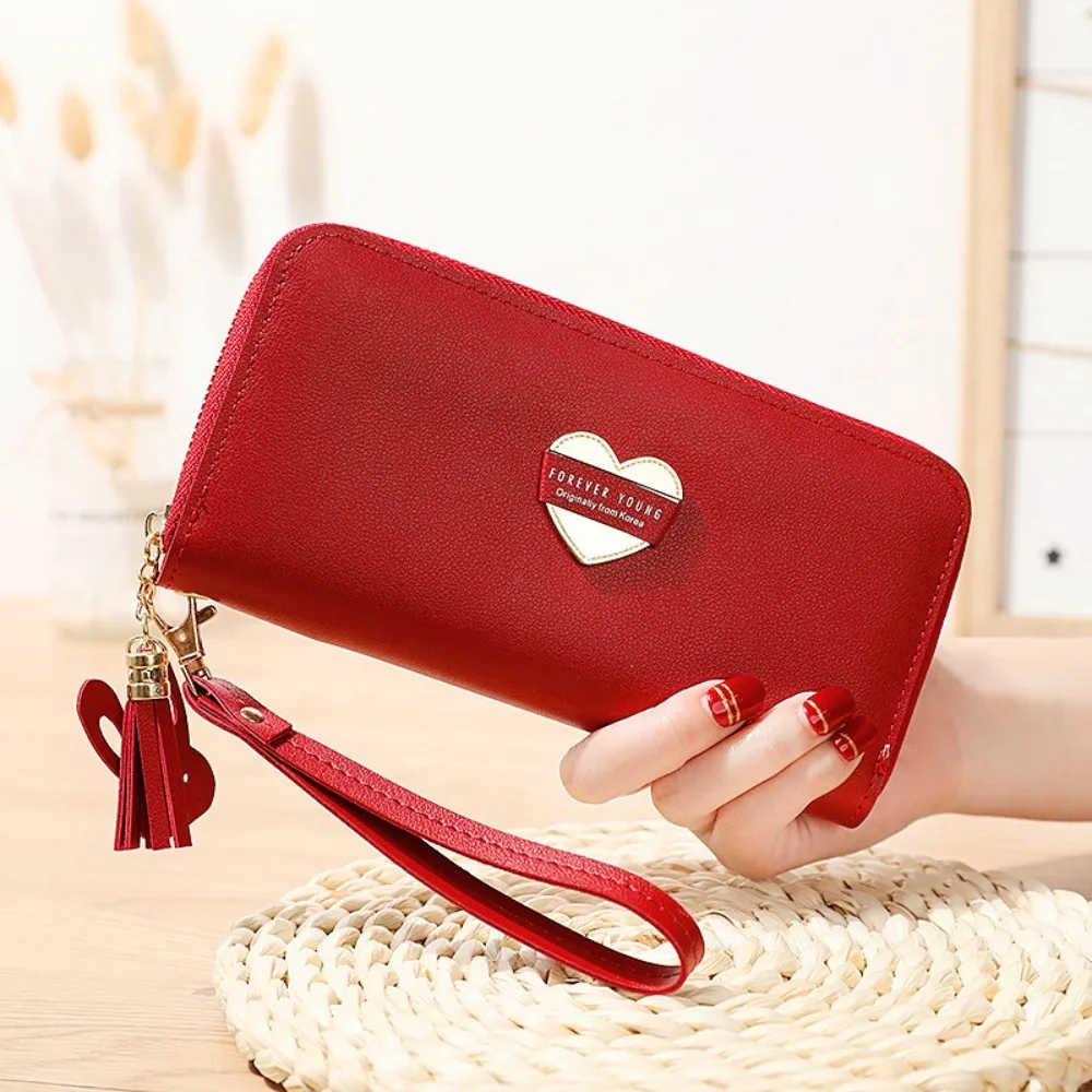 PU Leather Female Long Wallet New Multifunctional Large Capacity Zipper Purse Double Layered Phone Bag
PU Leather Female Long Wallet New Multifunctional Large Capacity Zipper Purse Double Layered Phone Bag
