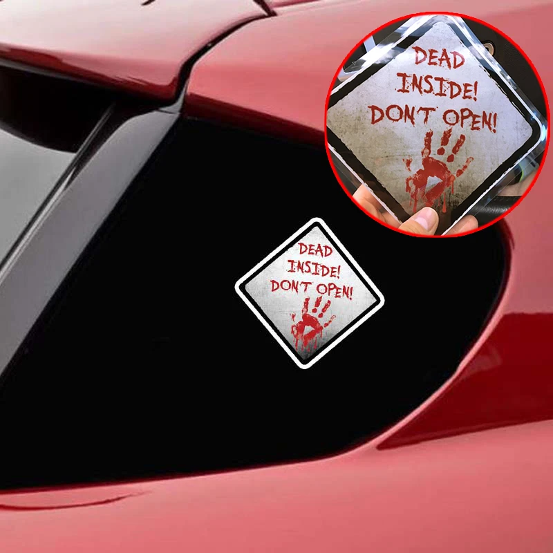 DEAD INSIDE DONT OPEN Outdoor Sticker Walking ZOMBIE Reflective DIY Hand Print Art Decal Truck Vehicle Red Car
DEAD INSIDE DONT OPEN Outdoor Sticker Walking ZOMBIE Reflective DIY Hand Print Art Decal Truck Vehicle Red Car