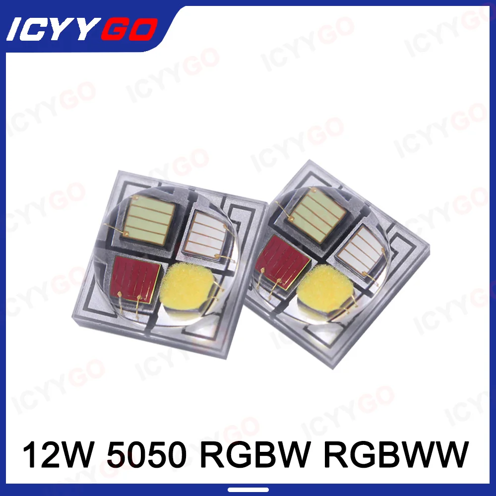 

12W High Power SMD 5050 RGBW RGBWW Ceramic Four-In-One Chip Four-Color Stage Light Patch Fantasy Lamp Beads LED Light Source