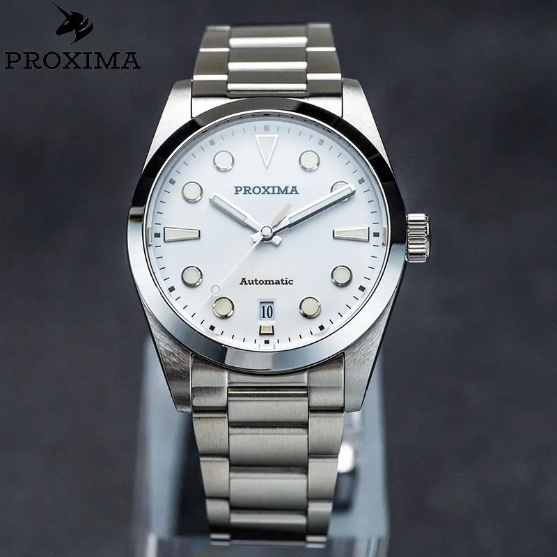 Proxima 37MM Vintage Men Diving Sports Watch Auto Date of Sapphire Crystal PT5000/SW200 Mechanical Watches 20Bar Water Resistant
Proxima 37MM Vintage Men Diving Sports Watch Auto Date of Sapphire Crystal PT5000/SW200 Mechanical Watches 20Bar Water Resistant