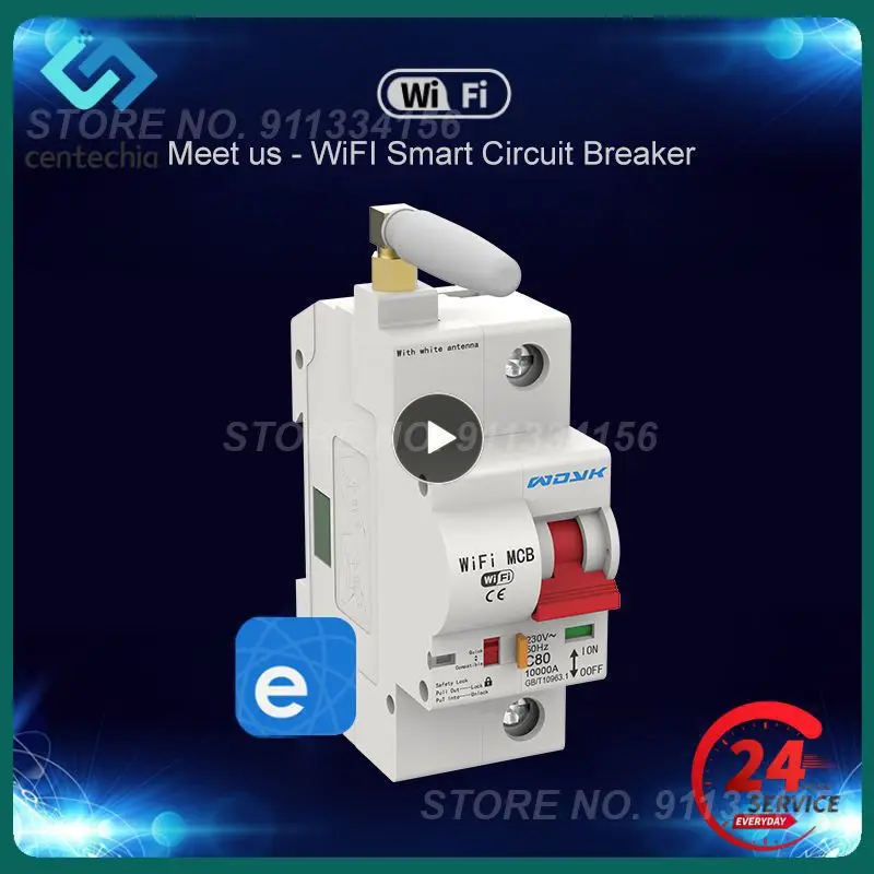 WiFi 1P Smart Circuit Breaker Automatic Switch Smart Home Overload Short Circuit Protection Work with Alexa home
WiFi 1P Smart Circuit Breaker Automatic Switch Smart Home Overload Short Circuit Protection Work with Alexa home
