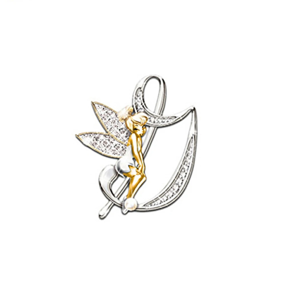 Luxury Brooch Elf Angel Alphabet A-Z Letter Lapel Pin Women Rhinestone Metal Glossy Lapel Collar Pin Scarf Clothes Decor Jewelry Luxury Brooch Elf Angel Alphabet A-Z Letter Lapel Pin Women Rhinestone Metal Glossy Lapel Collar Pin Scarf Clothes Decor Jewelry
