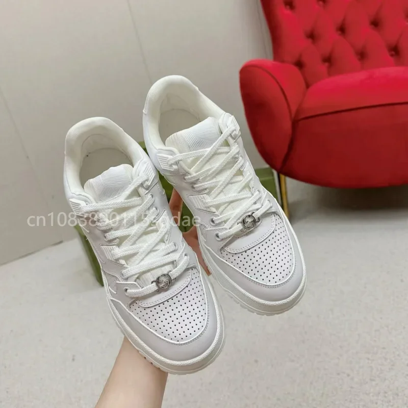 

2024 New Thick Sole Increase Cookie Shoes Casual Printed Small White Shoes Sports Men and Women Couples Board Shoes