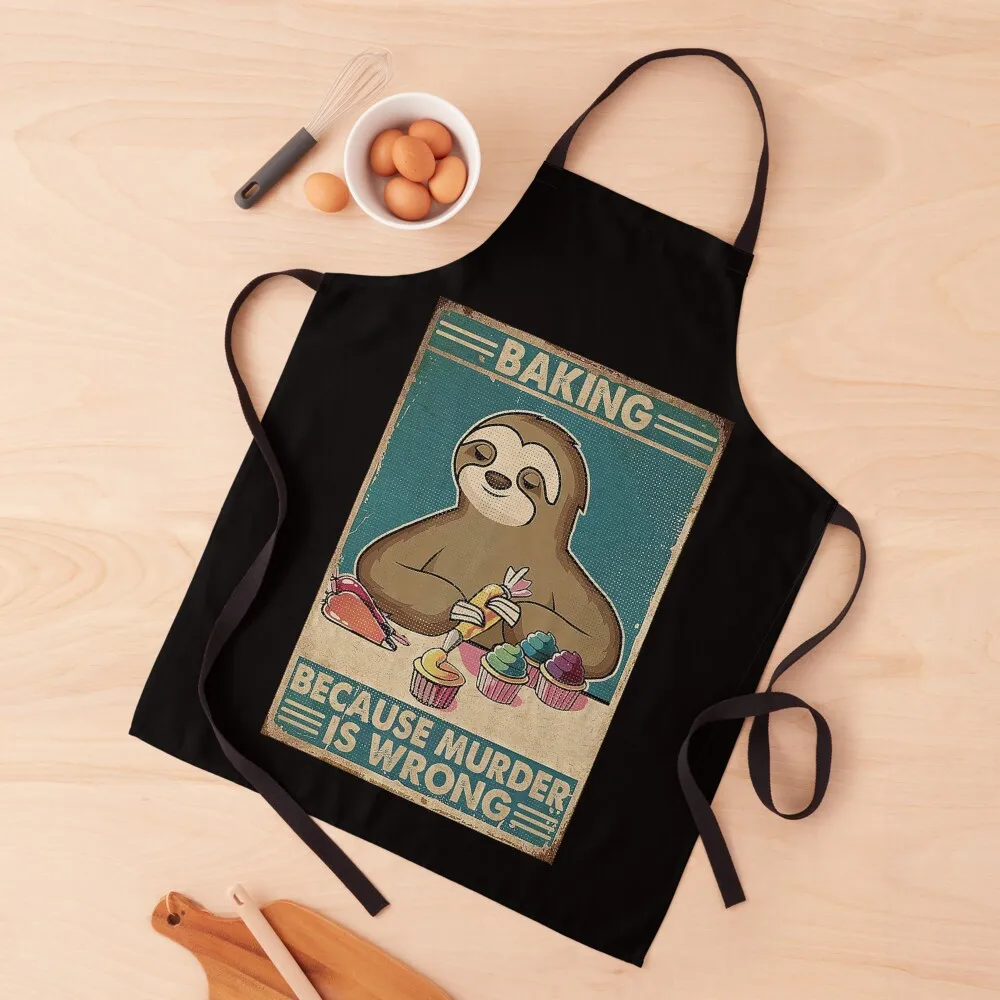 Baking Because Murder Is Wrong Sloth Retro Apron japanese woman Professional Barber Cute Kitchen Accessories Barber Apron
Baking Because Murder Is Wrong Sloth Retro Apron japanese woman Professional Barber Cute Kitchen Accessories Barber Apron