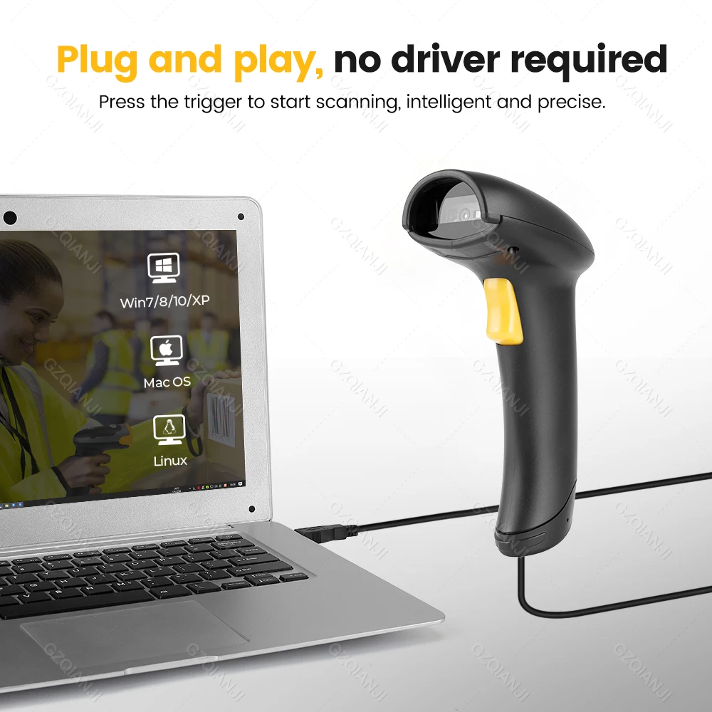 Shop Generic 2058mm 2Inch Thermal Label Printer 2D Barcode Scanner