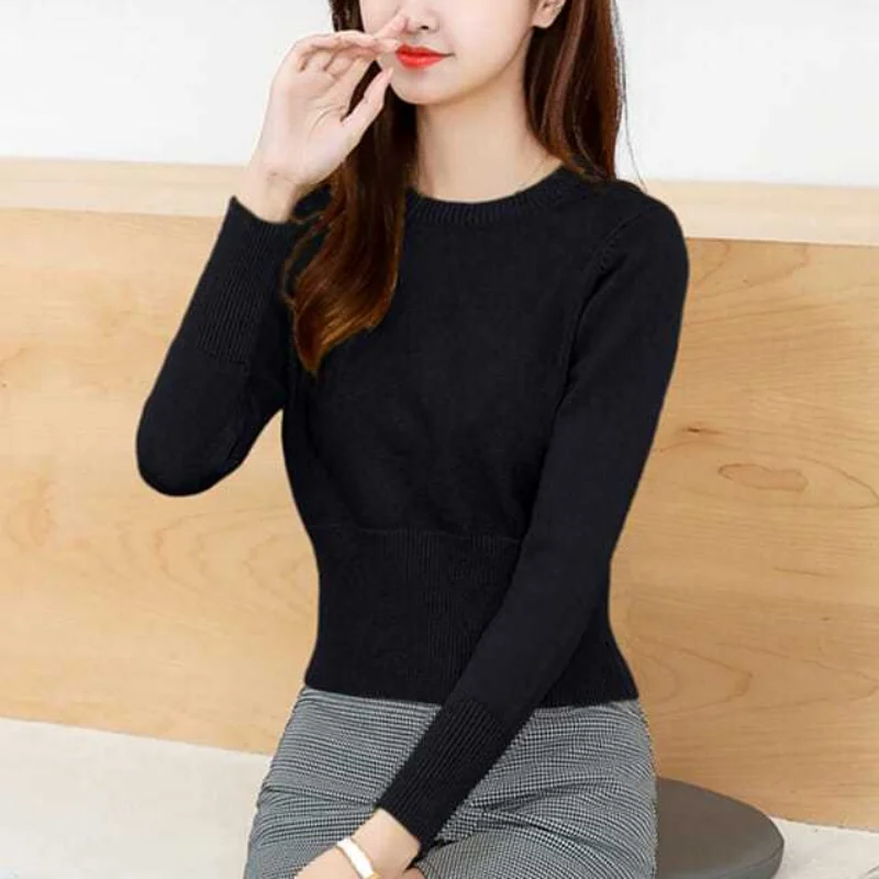 Women Autumn Winter New O-Neck Pullover Sweater Commuting Simple Knit Bottom Shirt Slim Look Thinner Versatile Long Sleeved Tops
Women Autumn Winter New O-Neck Pullover Sweater Commuting Simple Knit Bottom Shirt Slim Look Thinner Versatile Long Sleeved Tops