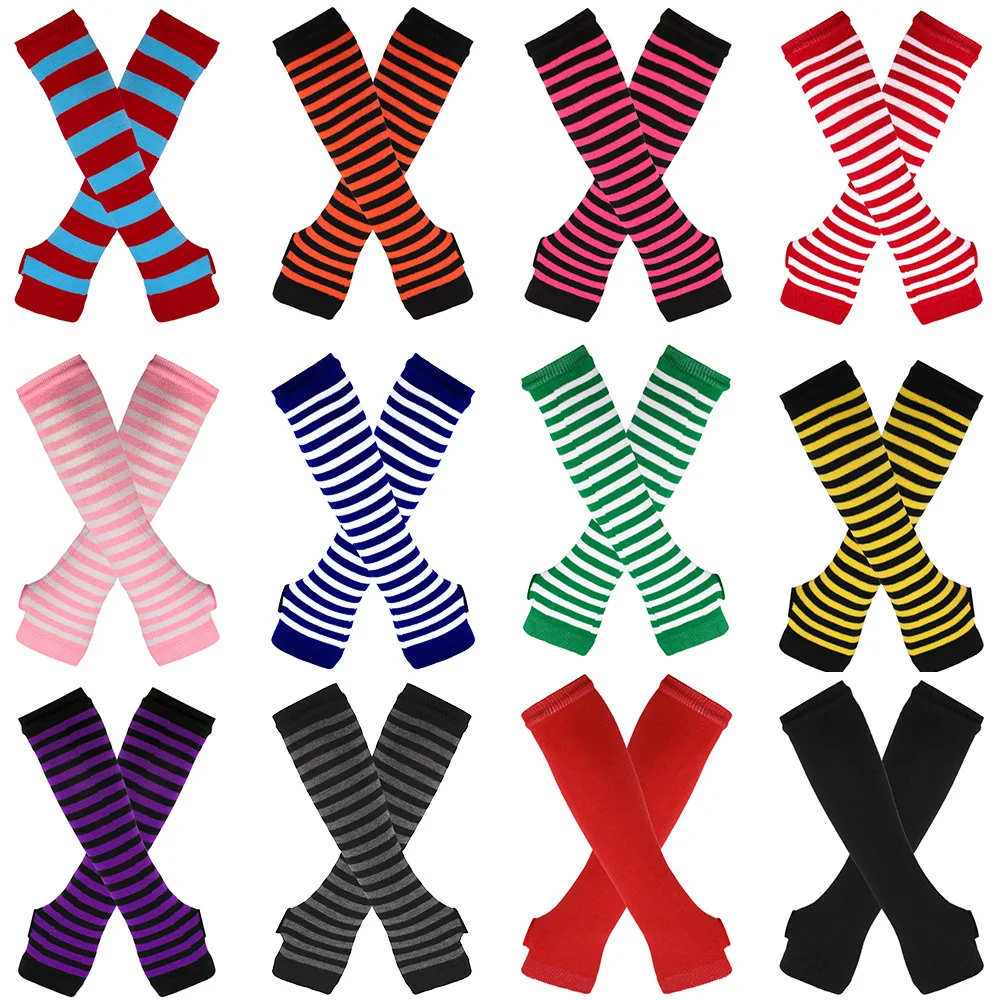 Women Long Fingerless Gloves Lady Fashion Punk Gothic Rock Striped Elbow Gloves Elbow Knit Mittens Work Gloves 2022 Summer New
Women Long Fingerless Gloves Lady Fashion Punk Gothic Rock Striped Elbow Gloves Elbow Knit Mittens Work Gloves 2022 Summer New
