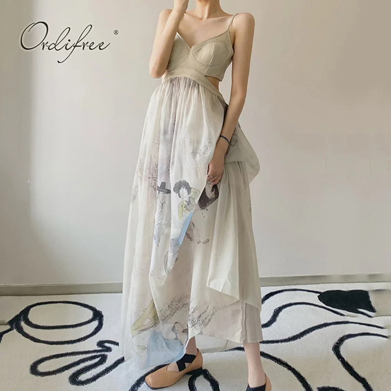 Ordifree 2022 Summer Vintage Women Maxi Tulle Dress Backless Print Designer Tunic Long Beach Dresses
Ordifree 2022 Summer Vintage Women Maxi Tulle Dress Backless Print Designer Tunic Long Beach Dresses