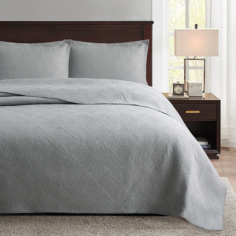 Embroidery Quilted Quilt 3 Piece Set Soft Comfortable Skin Friendly 100% Cotton Double Quilt Wheat Grain Bedspread King Size
Embroidery Quilted Quilt 3 Piece Set Soft Comfortable Skin Friendly 100% Cotton Double Quilt Wheat Grain Bedspread King Size