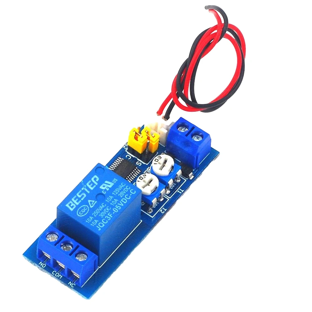 

DC 5V 12V 24V Adjustable Cycle Delay Timing Time Relay Board 0-100 Seconds/Minutes Timer Control ON-OFF Loop Switch Relay Module