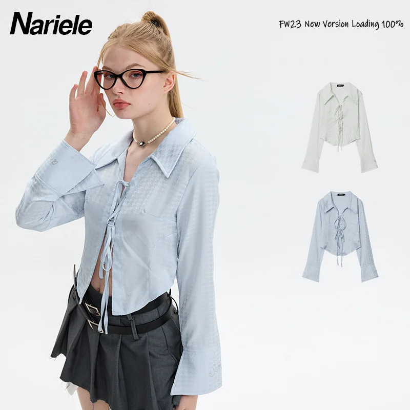 Button Up Shirt Women Autumn New Polo Neck Lace Up Design Long Sleeve Shirt For Female Minority Casual Spicy Girl Short Shirt
Button Up Shirt Women Autumn New Polo Neck Lace Up Design Long Sleeve Shirt For Female Minority Casual Spicy Girl Short Shirt