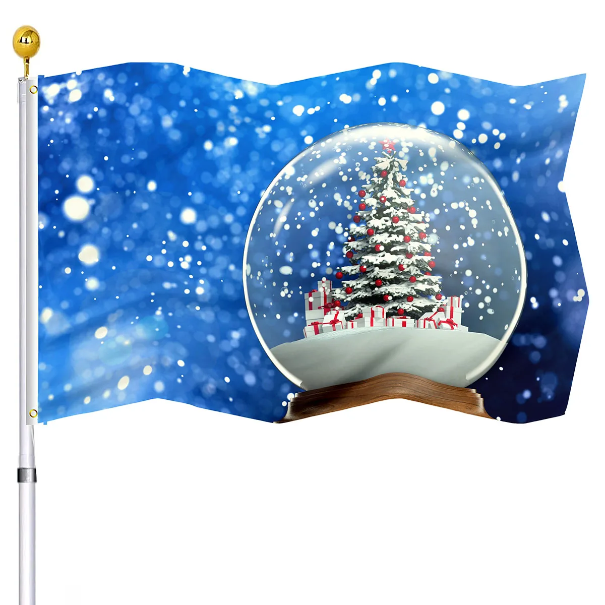 New Year Flag Christmas Tree Snow Globe Flags Home Indoor Party Outdoor Decorative Flag for Holiday Festival with Brass Grommets
New Year Flag Christmas Tree Snow Globe Flags Home Indoor Party Outdoor Decorative Flag for Holiday Festival with Brass Grommets