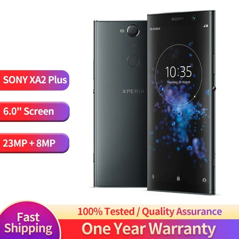 

Sony-Original Xperia XA2 Plus Mobile Phone, Octa-Core, Android Cellphone, 4G LTE, 6.0 ", 4GB + 32GB, 6GB + 64GB, 23MP + 8MP, NFC