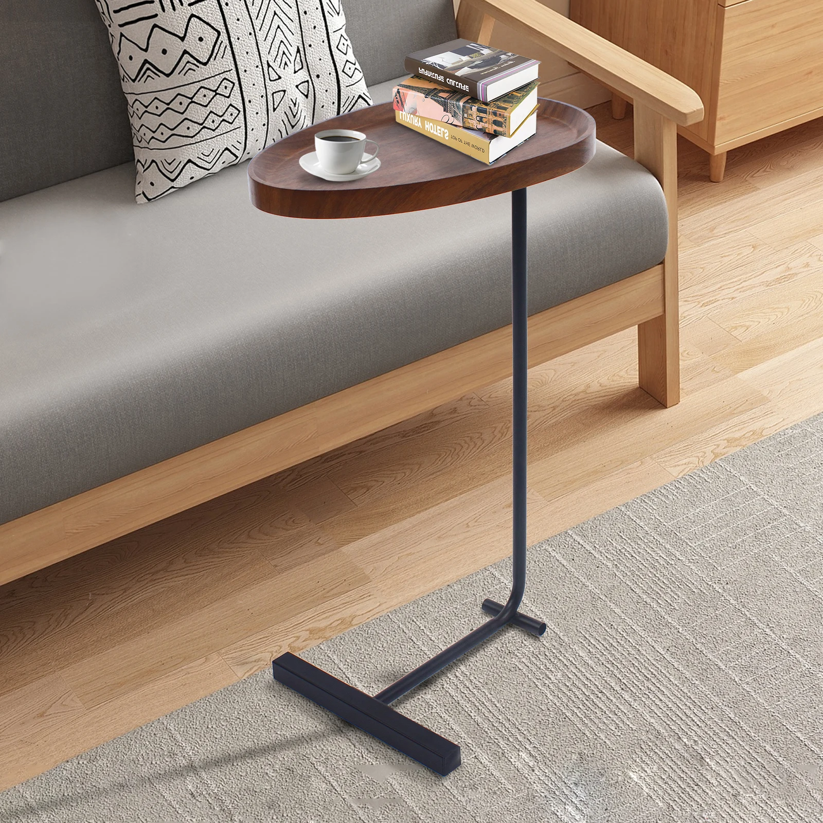 Small Sofa Side End Table C Shaped Couch Table Cute Tray Table Bedside Table Coffee Table Round 18x12inch
Small Sofa Side End Table C Shaped Couch Table Cute Tray Table Bedside Table Coffee Table Round 18x12inch