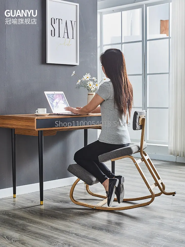 Rocking Wood Kneel Stool Ergonomic Kneeling Chair with Thick Cushion for Improving Posture prevention of myopia computer chair
Rocking Wood Kneel Stool Ergonomic Kneeling Chair with Thick Cushion for Improving Posture prevention of myopia computer chair