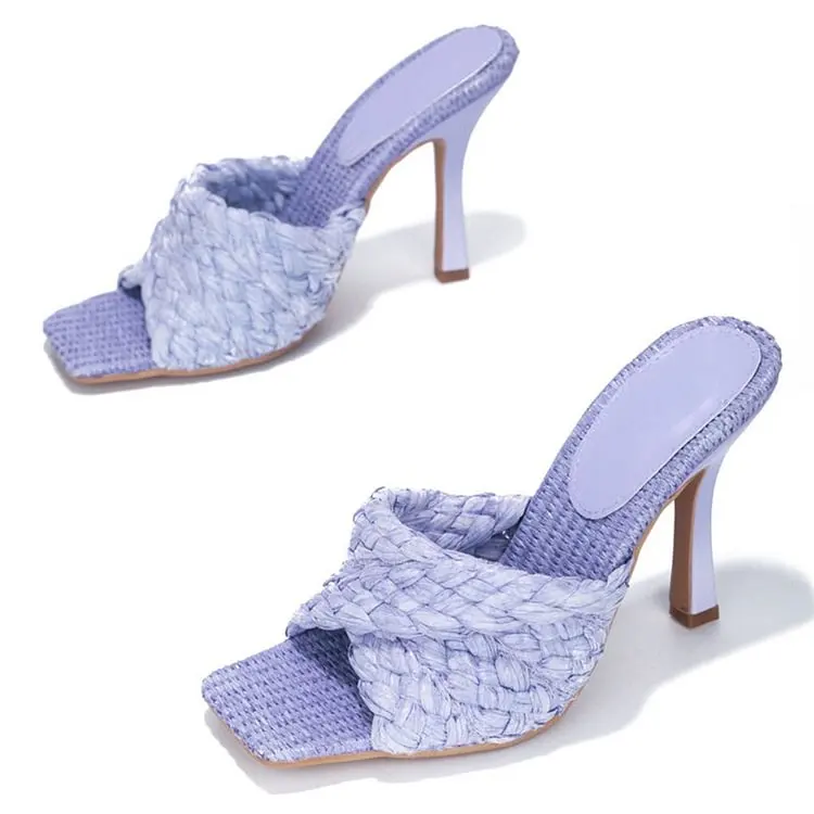 Wearing Slippers Outside 2024 - Mules Ladies' Sandals, Light Purple Square Toe, Twisted Strap, Woven High Heel Shoes for Women
Wearing Slippers Outside 2024 - Mules Ladies' Sandals, Light Purple Square Toe, Twisted Strap, Woven High Heel Shoes for Women