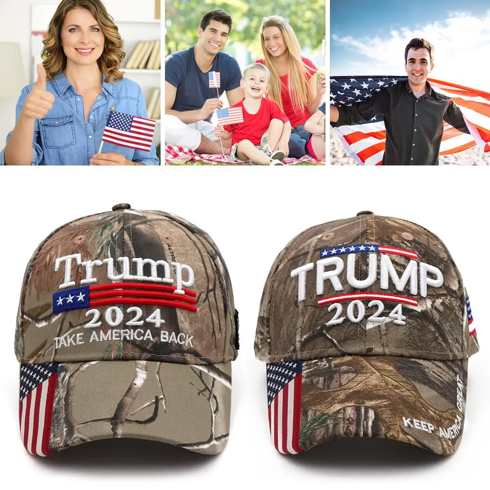 

Donald Trump 2024 MAGA Hat Baseball Cap Embroidery KAG Hat Comfortable Adjustable Again Breathable Make Great America Camo N2V4
