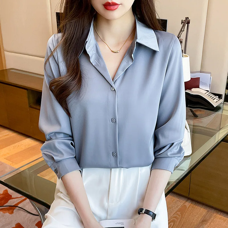 Women's Tops Professional Attire Shirt Solid Elegant Fashion Blouse Spring New Non-ironing Anti-Wrinkle Business Casual Shirt
Women's Tops Professional Attire Shirt Solid Elegant Fashion Blouse Spring New Non-ironing Anti-Wrinkle Business Casual Shirt
