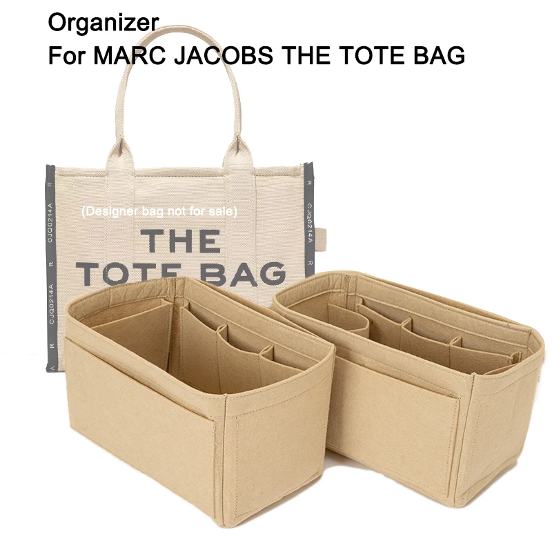 

Purse Organizer Insert Fit For Marc Jacobs The Tote Bag , Felt Bag Inner Pouch,Handbag Liner Shaper