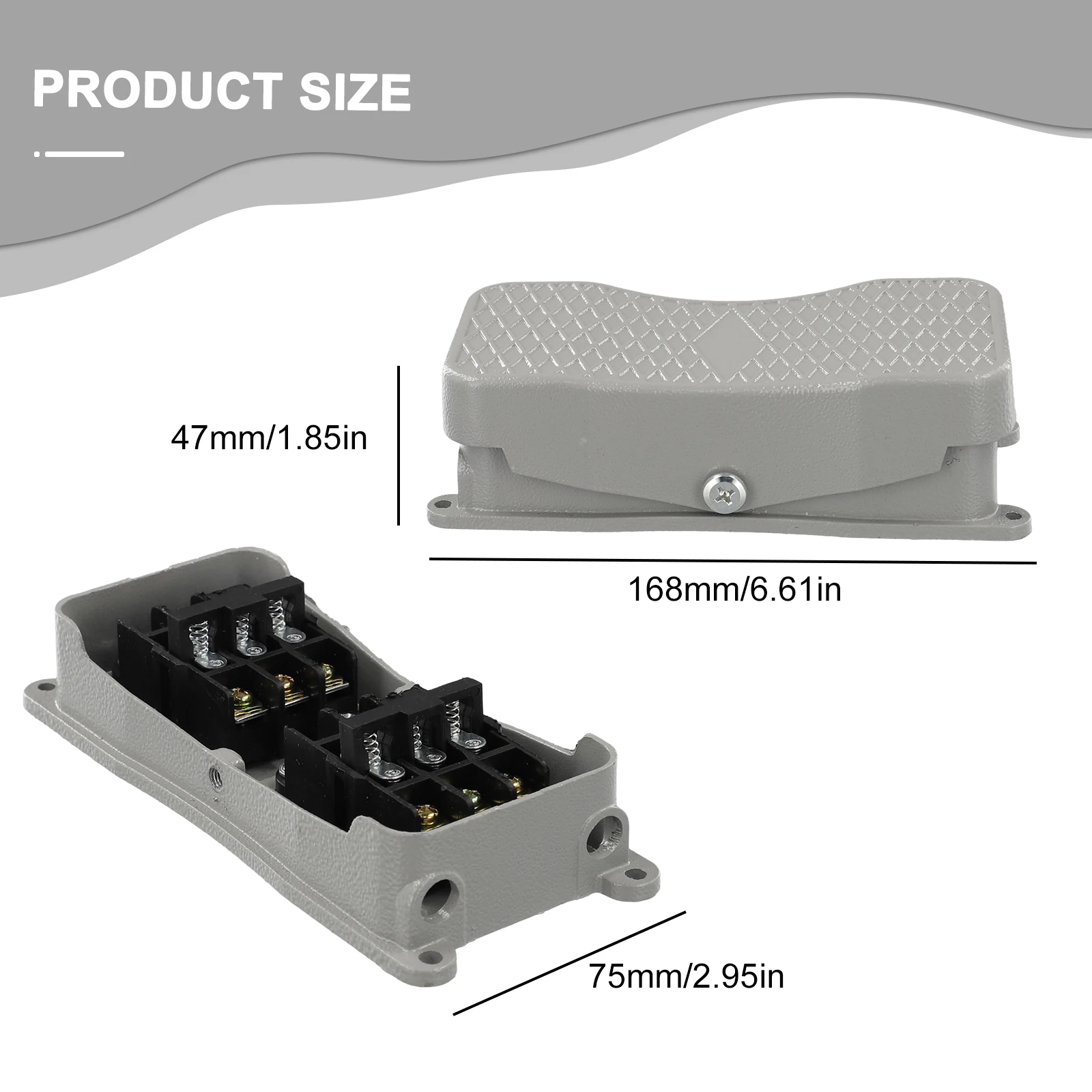 Sturdy Non Slip Foot Switch Pedal Push Button Controller YDT120 101 Reverse With Case for Petroleum/Chemical Industry
Sturdy Non Slip Foot Switch Pedal Push Button Controller YDT120 101 Reverse With Case for Petroleum/Chemical Industry