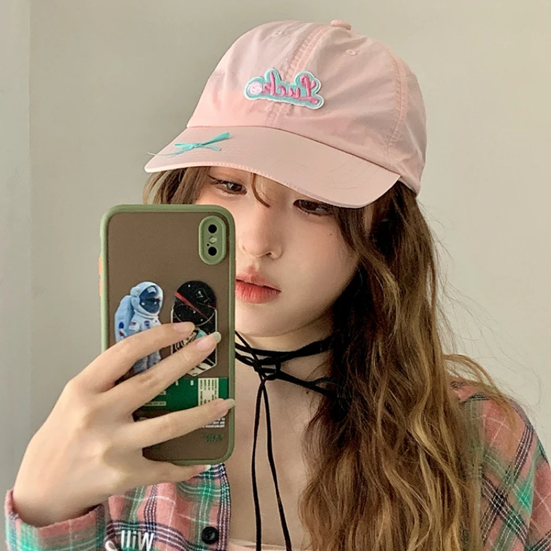 Ins Dopamine Colored Bow Baseball Caps Women Summer Travel Sunscreen Versatile Sweet Versatile Sunshade Quick-drying Hat Y2k
Ins Dopamine Colored Bow Baseball Caps Women Summer Travel Sunscreen Versatile Sweet Versatile Sunshade Quick-drying Hat Y2k