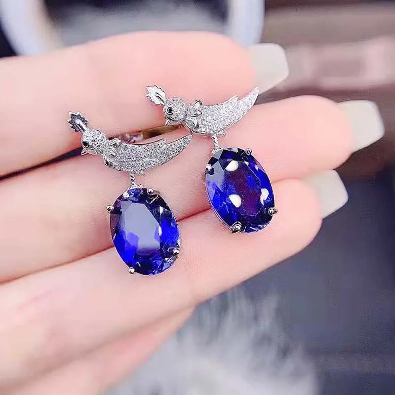Natural Sapphire Earrings S925 Sterling Silver Fashion Women's Premium Wedding Jewelry Free Shipping
Natural Sapphire Earrings S925 Sterling Silver Fashion Women's Premium Wedding Jewelry Free Shipping