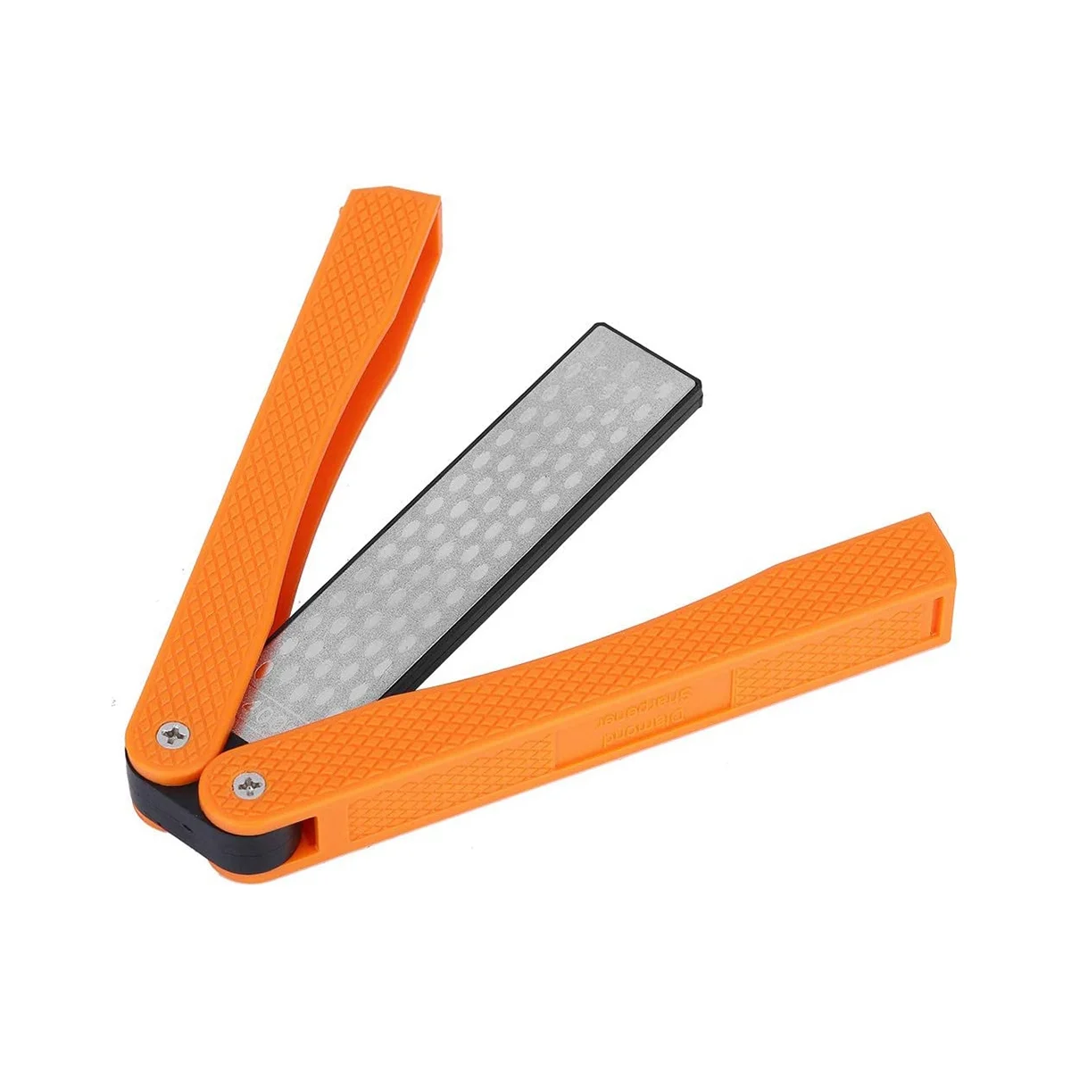 

Double Sided Diamond Sharpener, Handheld Fine Coarse Diafold Blades Sharpening Stone 400/600 Grit Orange
