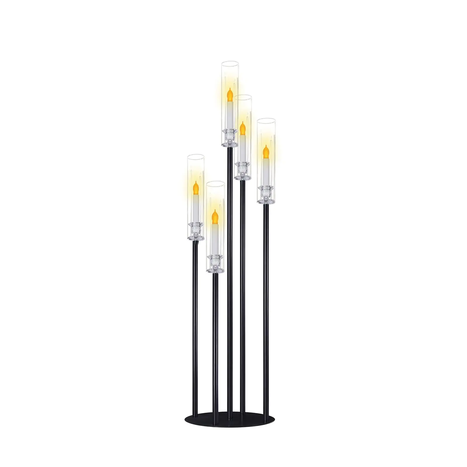Black Taper Candle Holders for LED Candles Metal 5 Arms Candelabra Candlestick Holders for Wedding Engagement Party Decoration
Black Taper Candle Holders for LED Candles Metal 5 Arms Candelabra Candlestick Holders for Wedding Engagement Party Decoration