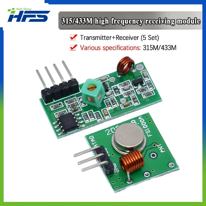 

5set Smart Electronics 315Mhz RF transmitter and receiver Module link kit For arduino/ARM/MCU WL diy 315MHZ/433MHZ wireless