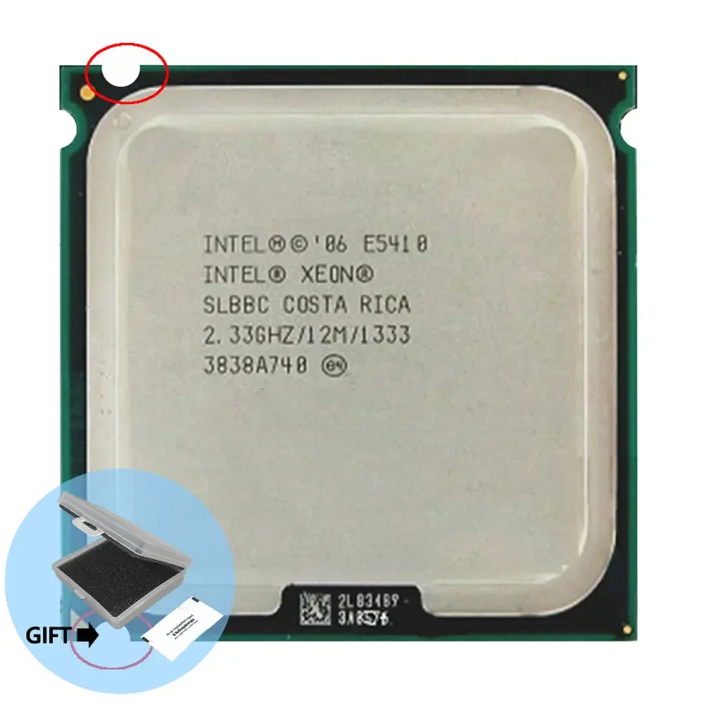 

Процессор INTEL XEON E5410 SLANW SLBBC 2,33 ГГц 12 МБ 1333 МГц процессор работает на материнской плате LGA775