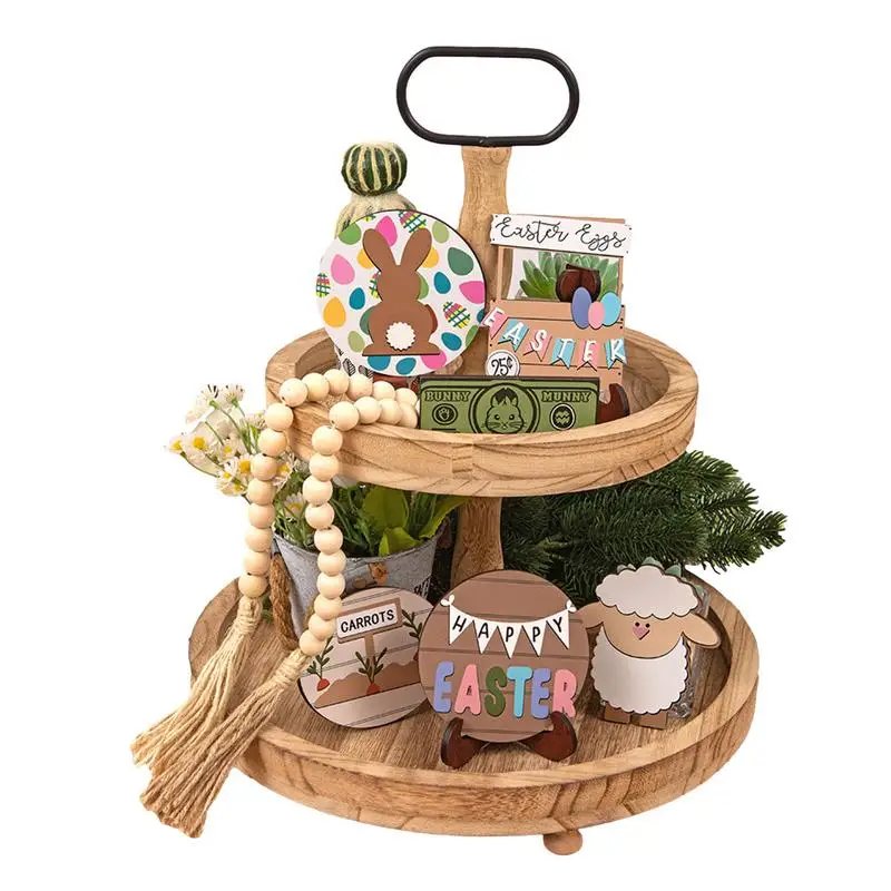 Tiered Tray Decorations Easter Easter Wooden Carved Rabbit Ornament Easter Tiered Tray Decor Easter Wood Block Decor Tabletop
Tiered Tray Decorations Easter Easter Wooden Carved Rabbit Ornament Easter Tiered Tray Decor Easter Wood Block Decor Tabletop