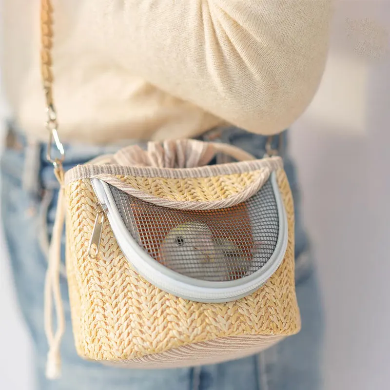 Parrot Cage Go Out with Straw Woven Peony Bird Small Pet Backpack Portable Breathable Outer Cage Bird Supplies Bird Cages
Parrot Cage Go Out with Straw Woven Peony Bird Small Pet Backpack Portable Breathable Outer Cage Bird Supplies Bird Cages