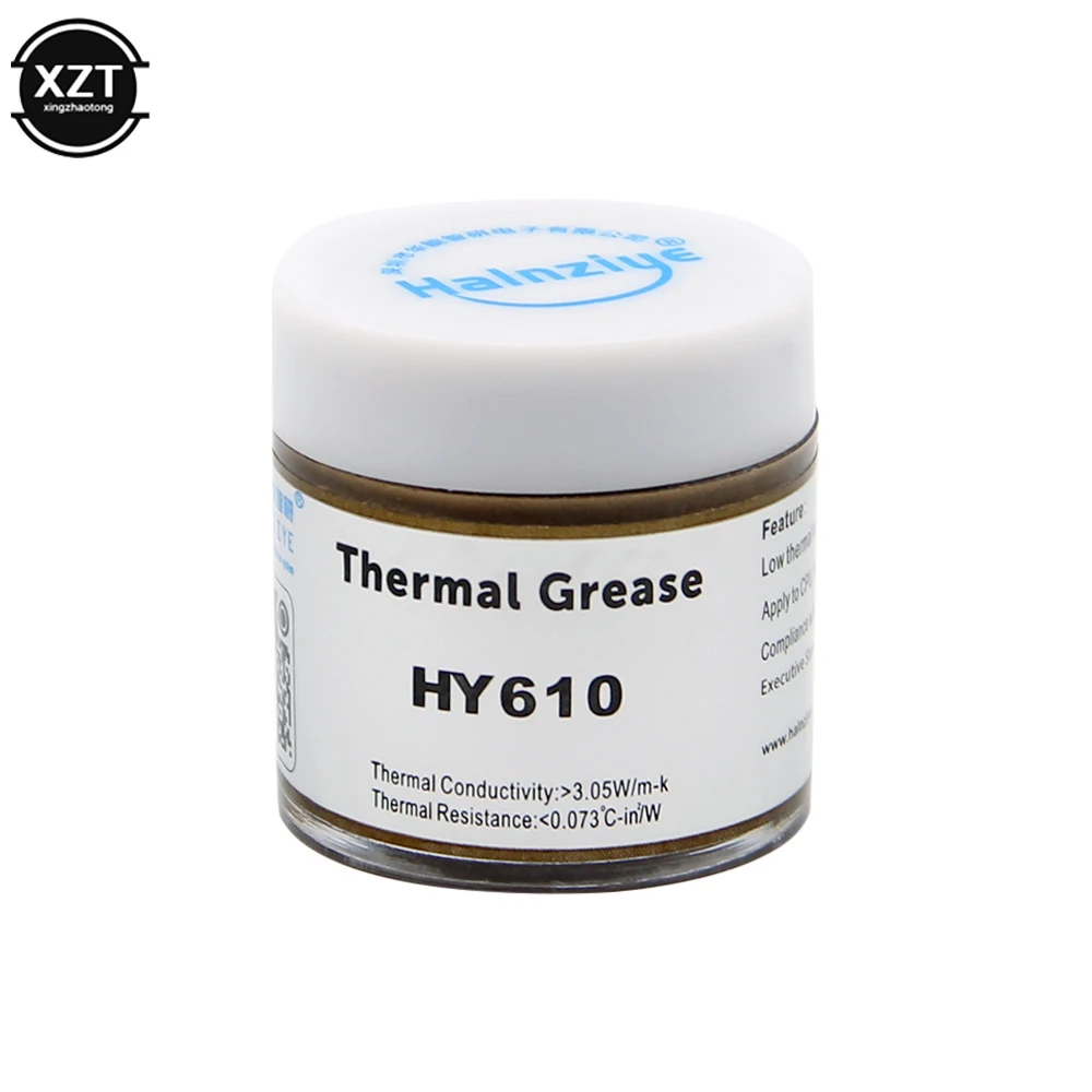 

HY610 20g Processor CPU Cooler Cooling Fan Thermal Grease Compound Golden Heatsink Conductive Plaster Paste