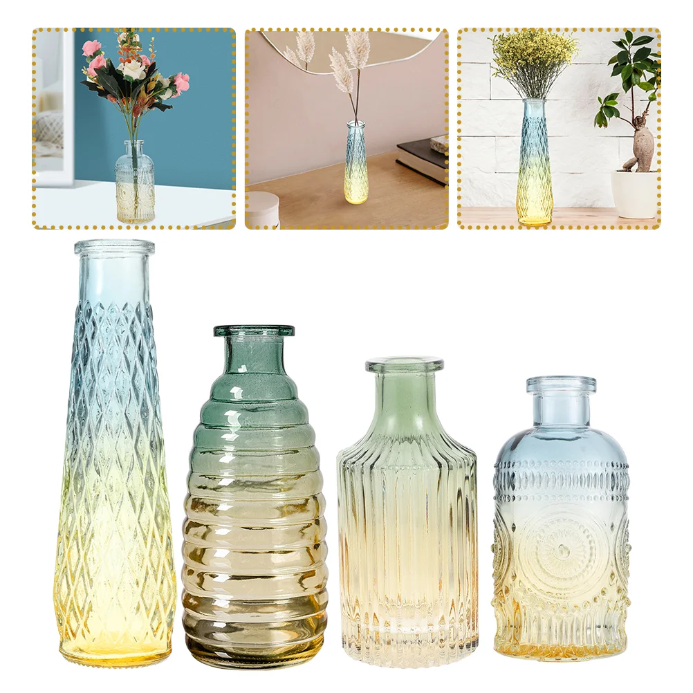 4 Pcs Vase Ornaments Retro Decor Decorative Diamond Flower Glass Hydroponic Wedding Supplies Office Desktop Clear
4 Pcs Vase Ornaments Retro Decor Decorative Diamond Flower Glass Hydroponic Wedding Supplies Office Desktop Clear