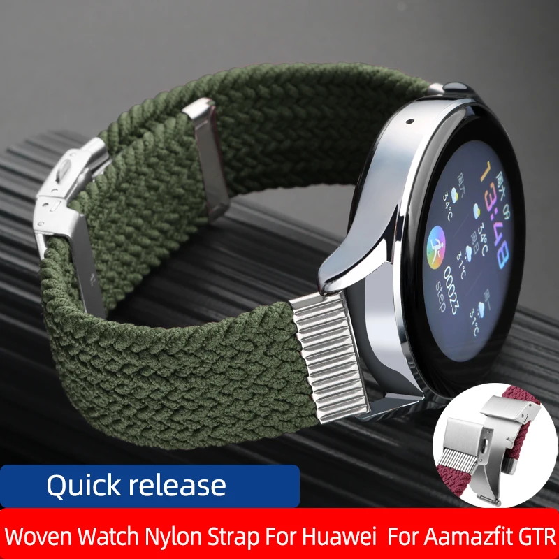 Ремешок нейлоновый для Huawei watch GT/GT2/3 Pro, регулируемый плетеный браслет для Samsung Galaxy watch 3/Gear S3, Aamazfit GTR, 20 мм 22 мм
Ремешок нейлоновый для Huawei watch GT/GT2/3 Pro, регулируемый плетеный браслет для Samsung Galaxy watch 3/Gear S3, Aamazfit GTR, 20 мм 22 мм
