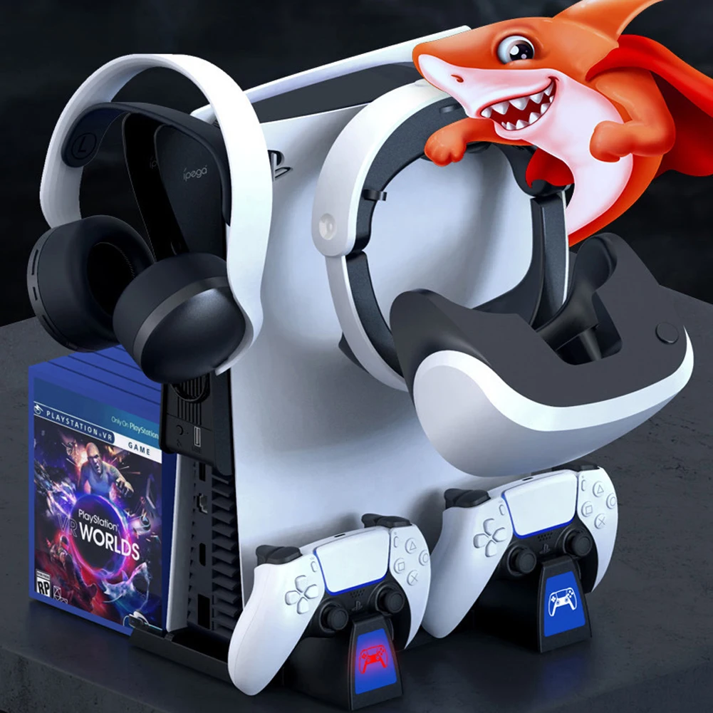 Вертикальная подставка для PS5, зарядное устройство для двух контроллеров, для игровых приставок SONY Playstation 5
Вертикальная подставка для PS5, зарядное устройство для двух контроллеров, для игровых приставок SONY Playstation 5