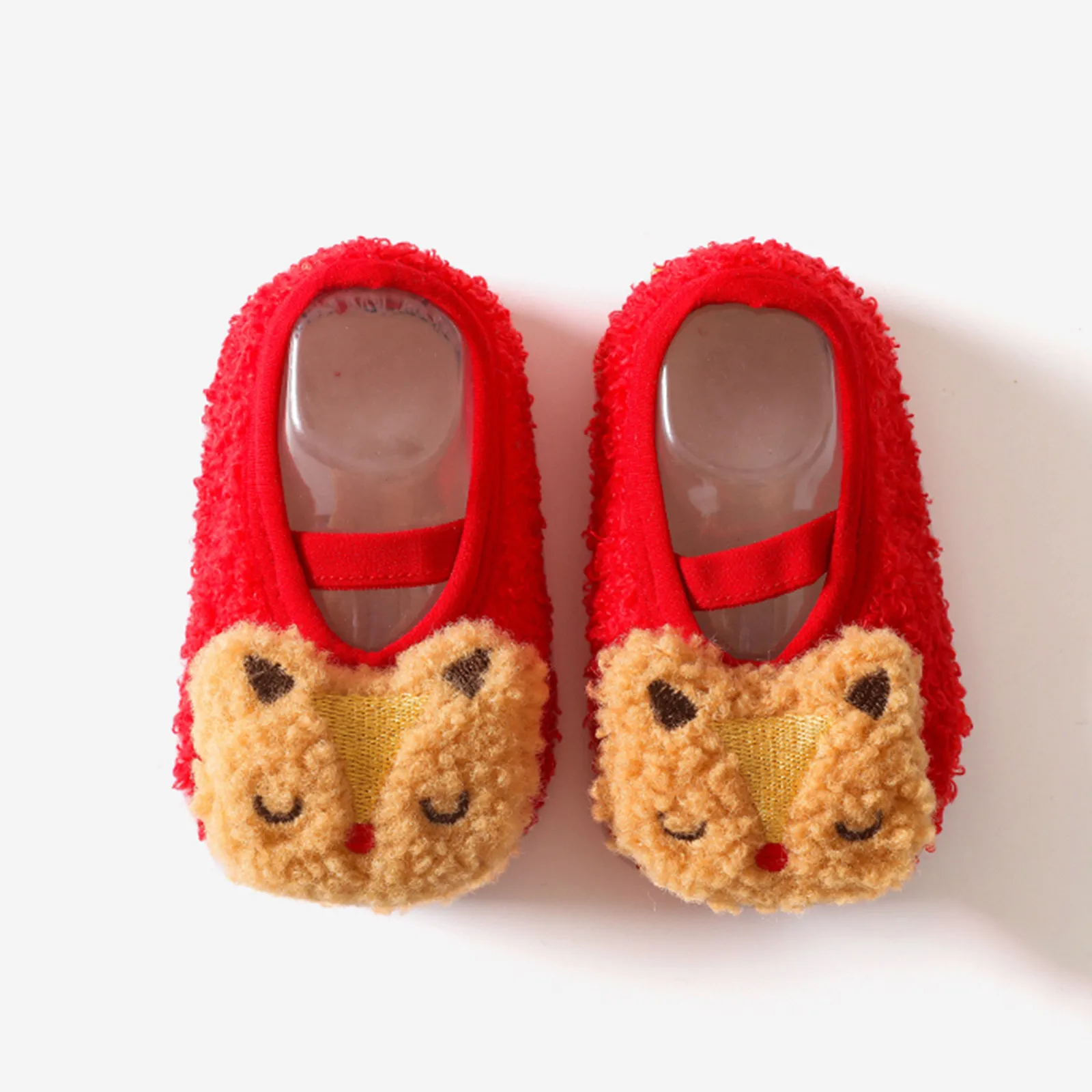 

Cartoon Bear Baby Shoes Winter Thick Warm Newborn Shoes Non-slip Soled Soft Plush Toddler Kids Boy Girls Infant First Walkers