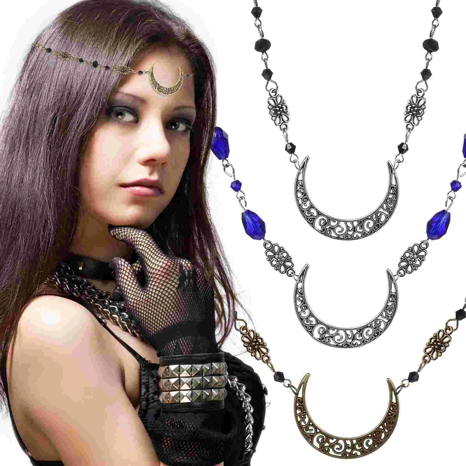 3 Pcs Retro Head Chains Crystal Decorative Moon Pendant Headpieces Bohemian Hair Accessories for Women Girls
3 Pcs Retro Head Chains Crystal Decorative Moon Pendant Headpieces Bohemian Hair Accessories for Women Girls