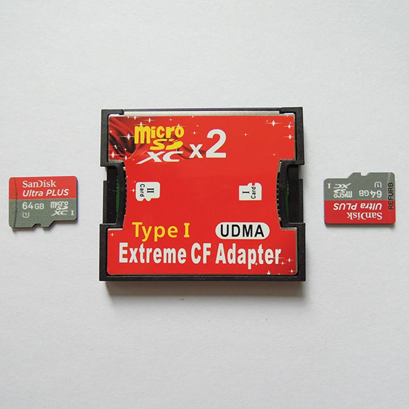 Двойной адаптер для карт Micro SD TF-CF для MicroSD/HC к компактному устройству для чтения карт памяти типа I конвертер для аксессуаров камеры
Двойной адаптер для карт Micro SD TF-CF для MicroSD/HC к компактному устройству для чтения карт памяти типа I конвертер для аксессуаров камеры