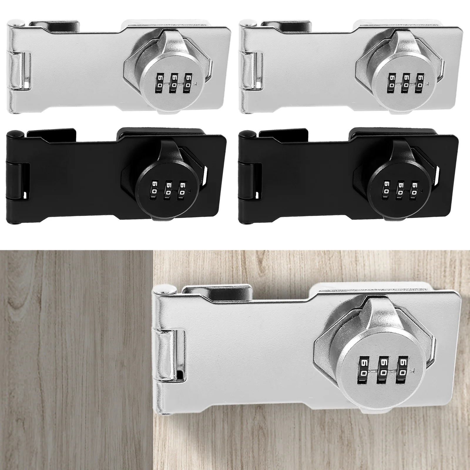 2Pcs Cabinet Password Lock Keyless 3-Digit Drawer Combination Lock Clasp with Screws Zinc Alloy Safety Privacy Latch Lock
2Pcs Cabinet Password Lock Keyless 3-Digit Drawer Combination Lock Clasp with Screws Zinc Alloy Safety Privacy Latch Lock