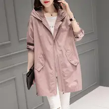 Spring Autumn Large Size 4XL Hooded Windbreaker Coats Women's Mid-Length Trench Coat 2021 New Thin Female Coat Casual Outerwear
Spring Autumn Large Size 4XL Hooded Windbreaker Coats Women's Mid-Length Trench Coat 2021 New Thin Female Coat Casual Outerwear