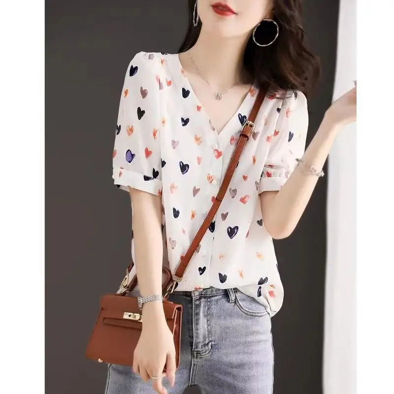 Fashion V-Neck Spliced Button Printed Shirt Women's Clothing 2023 Summer New Loose Casual Tops All-match Office Lady Blouse
Fashion V-Neck Spliced Button Printed Shirt Women's Clothing 2023 Summer New Loose Casual Tops All-match Office Lady Blouse