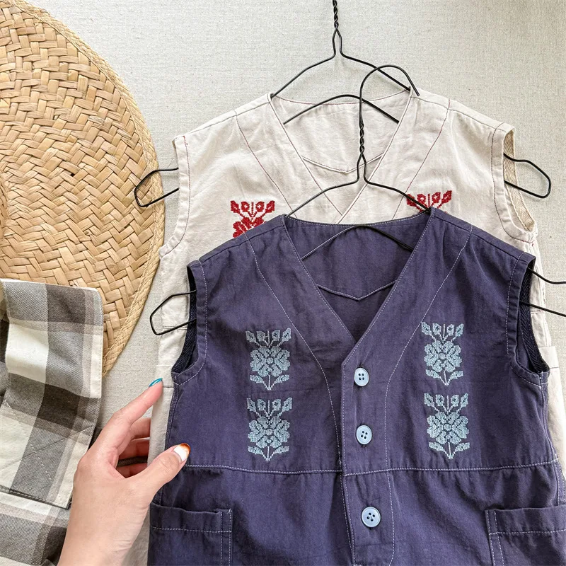 2025 Spring New Girls Overalls Loose Kids Jumpsuit Flower Embroidery Baby Bib Pants Children Casual Pants Infant Clothes 28 Sfd86164df1be48709fc7b2affcf72934i