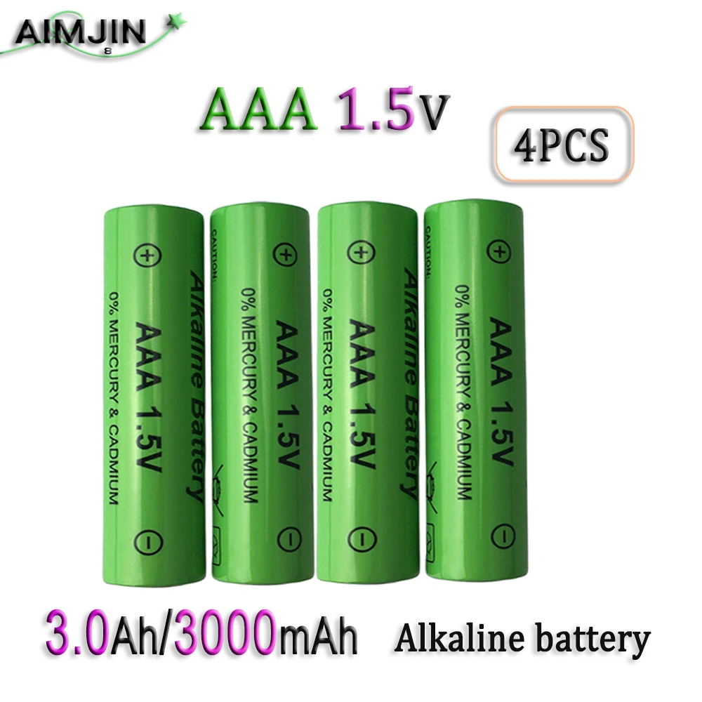AAA 1.5V 3000mAh/3.0Ah Alkaline Rechargeable Battery Suitable For MP3 RC Toys LED Flashligh
AAA 1.5V 3000mAh/3.0Ah Alkaline Rechargeable Battery Suitable For MP3 RC Toys LED Flashligh