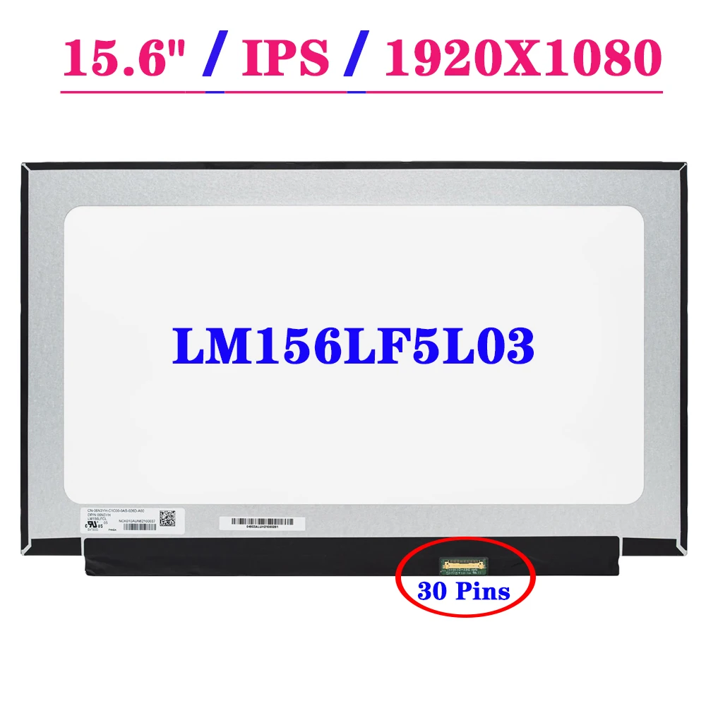 

LM156LF5L03 For Samsung Galaxy Book NP750XDA Display Matrix Panel 15.6" IPS FHD Laptop LCD Screen EDP 30 Pins