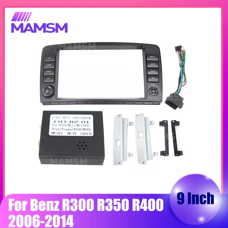 Автомобильный радиоприемник для Benz R300 R350 R400 2006-2014 9 дюймов комплект для приборной панели установка рамка стерео панель головное устройство рамка
Автомобильный радиоприемник для Benz R300 R350 R400 2006-2014 9 дюймов комплект для приборной панели установка рамка стерео панель головное устройство рамка