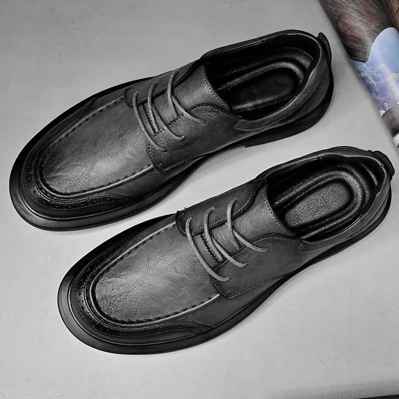 Fashion Classic Men's Genuine Leather Shoes Lace Up Office Business Shoes Commuter Men's Casual Shoes Banquet Suit Shoes
Fashion Classic Men's Genuine Leather Shoes Lace Up Office Business Shoes Commuter Men's Casual Shoes Banquet Suit Shoes