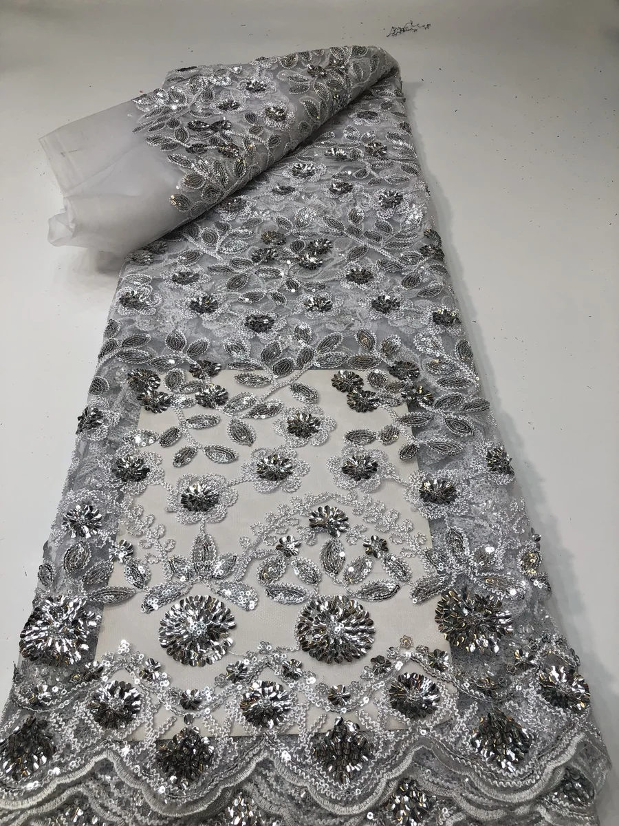 White African Lace Fabric With Sequins 2023 Latest High Quality French Tulle Net Lace Fabric For Sewing Women Prom Dress PYX2320
White African Lace Fabric With Sequins 2023 Latest High Quality French Tulle Net Lace Fabric For Sewing Women Prom Dress PYX2320