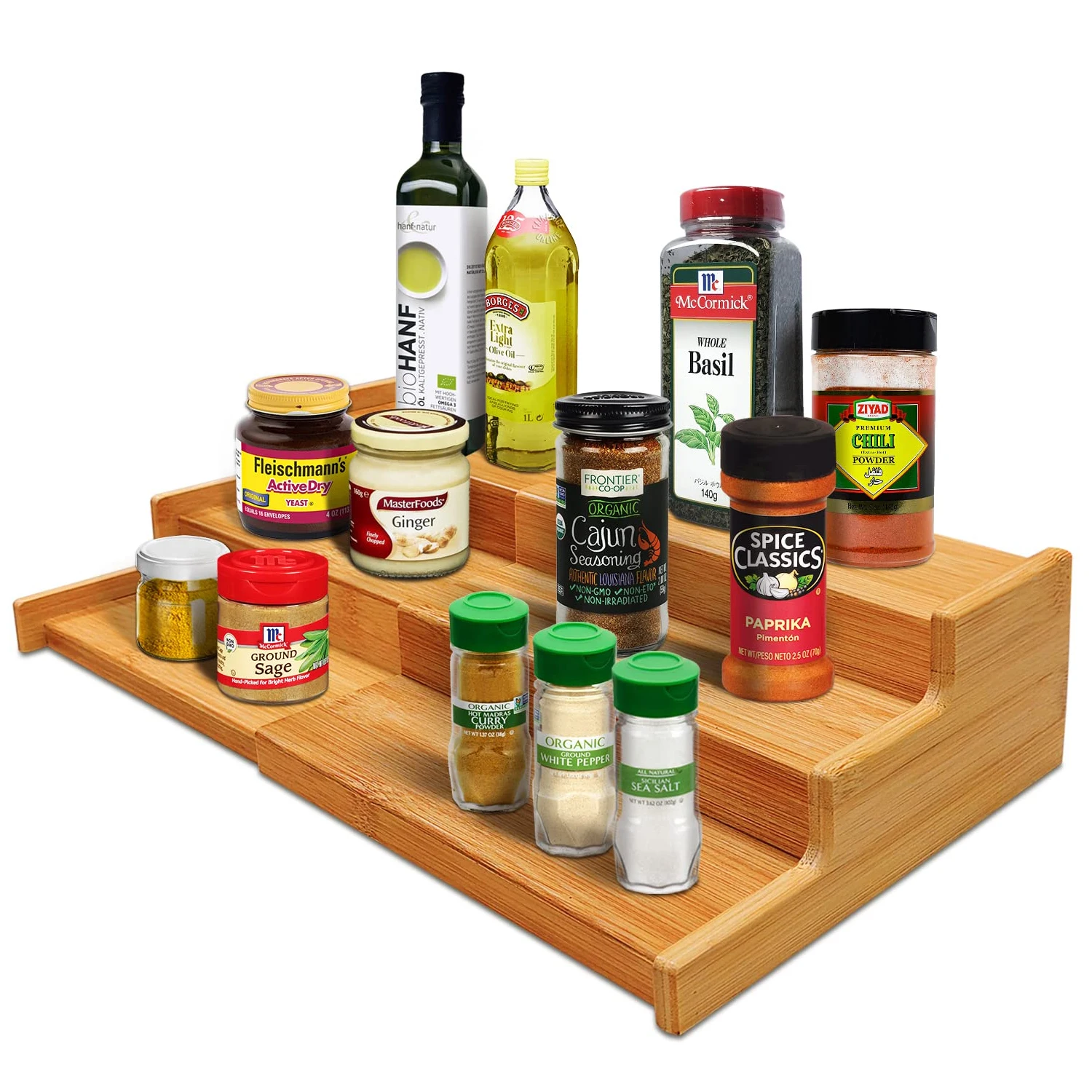 Expandable Bamboo Spice Rack Organizer, 3 Tier, Great for Kitchen Cabinet, Cupboard,Pantry and More
Expandable Bamboo Spice Rack Organizer, 3 Tier, Great for Kitchen Cabinet, Cupboard,Pantry and More